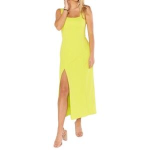 show me your mumu eden midi dress citrine yellow women medium